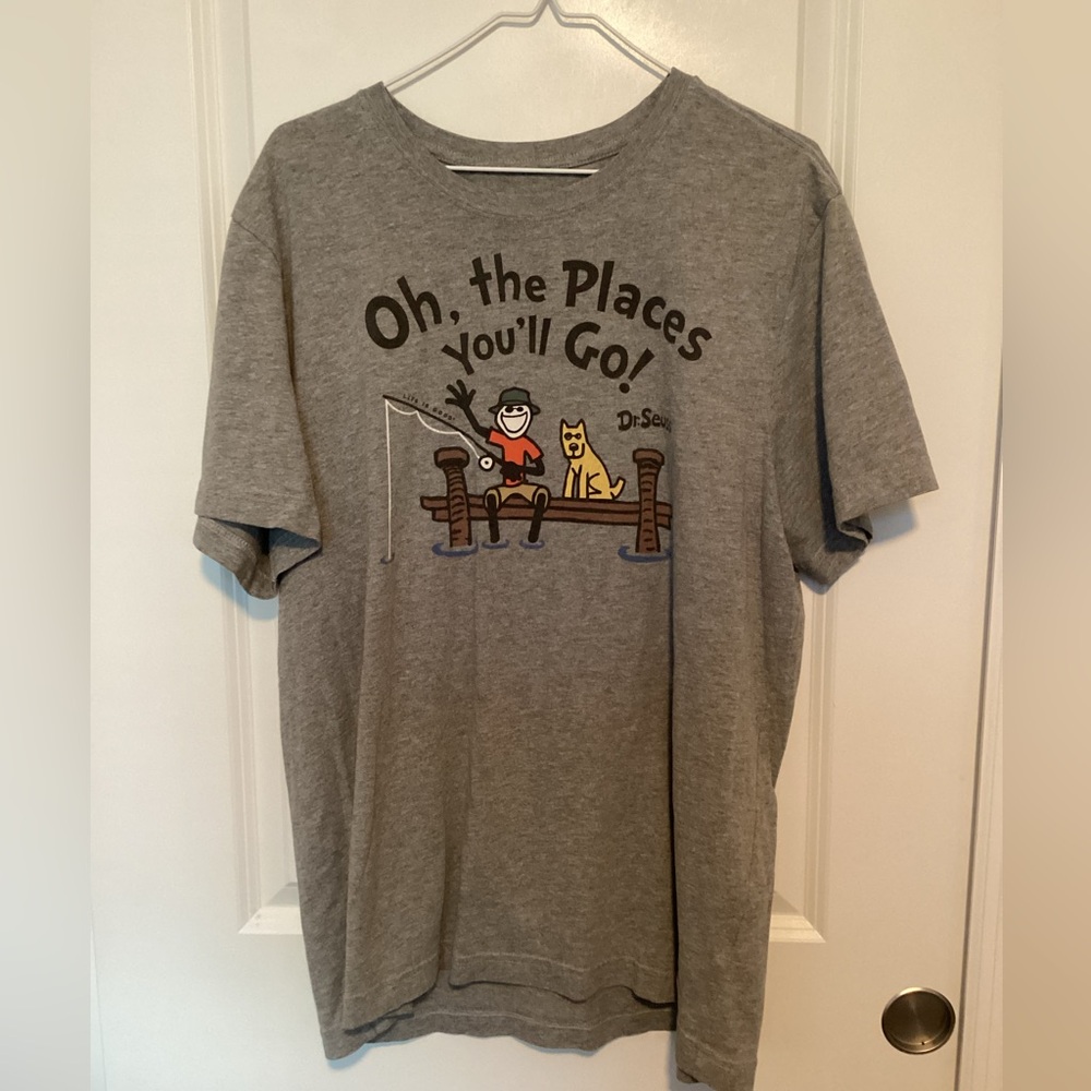 Life is Good Men’s Dr. Seuss "Oh, the Places You'll Go!” Jake & Rocket Fishing